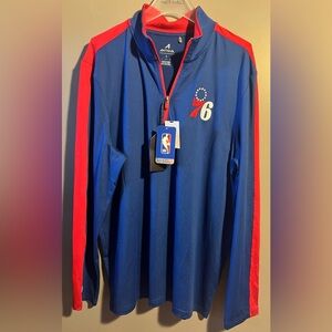 New NBA Philadelphia 76ers Quarter-Zip Pullover